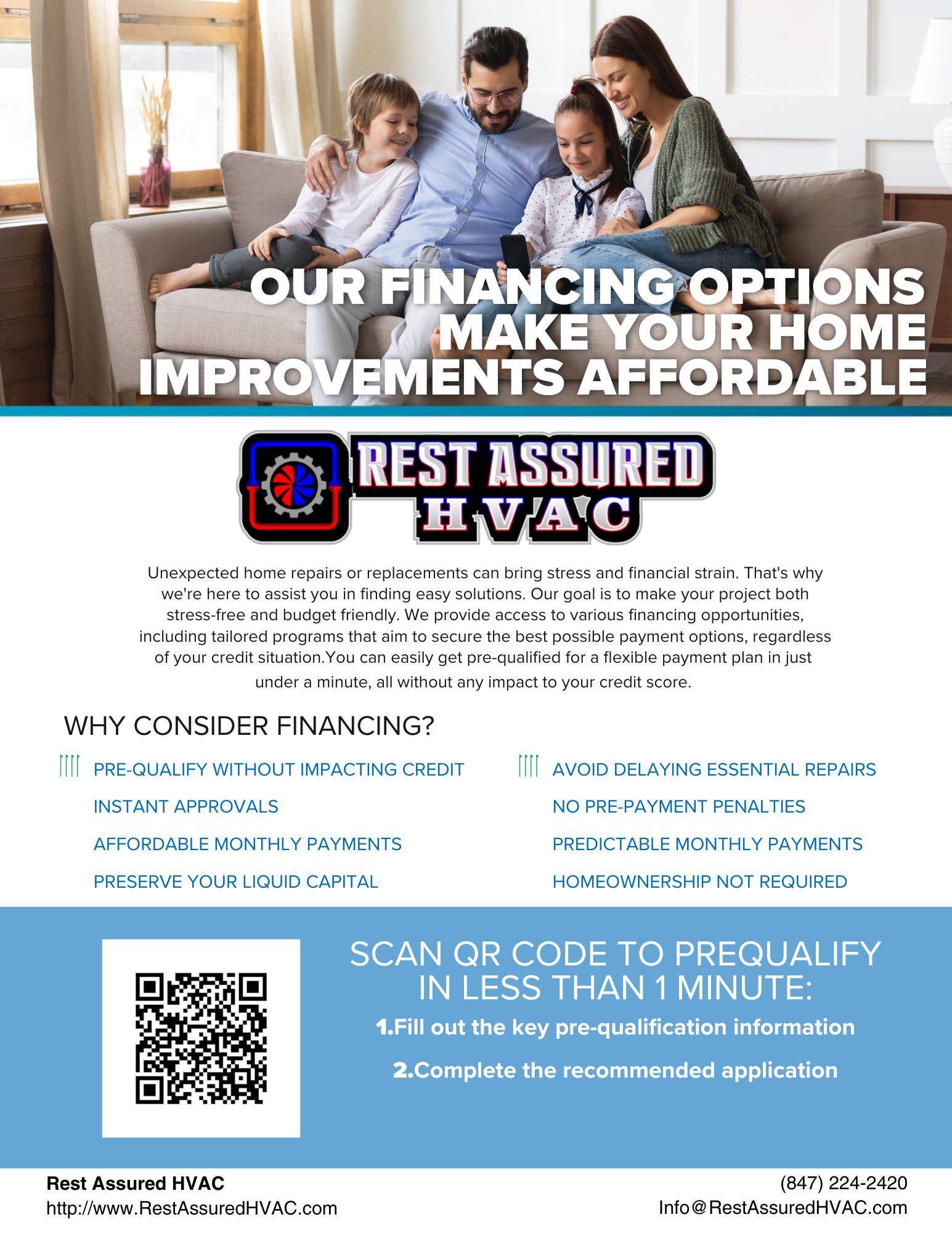 Financing - Rest Assured HVAC - Elgin IL