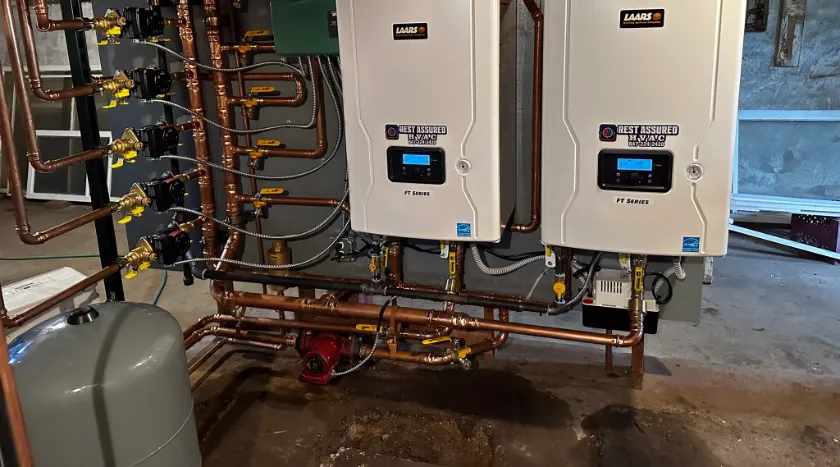 Laars boilers installed by Rest Assured HVAC