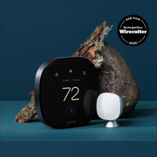ecobee Smart Thermostat Premium with its touchscreen display